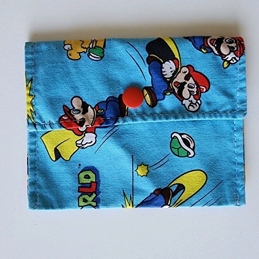 Super Mario Snack Bag Small Reusable‎ Pouch Luigi Nintendo Washable Purse Kids